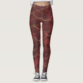 Red Holiday Lights Leggings (Devant)