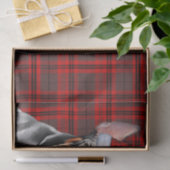 Red Holiday Plaid Doberman Pinscher Christmas Tissuepapier (Geschenk)