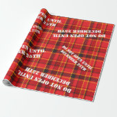 Red Holiday Pset Custom Stencil Greep Cadeaupapier (Uitgerold)