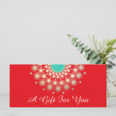 Red Holiday Salon Spa-kerstcadeaubon (Staand voorkant)