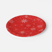 Red Holiday Snowflake Papieren Bordje (Gekanteld)
