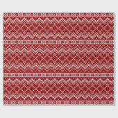 Red Holiday Sweater Cadeaupapier (Vlak)