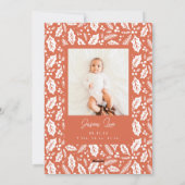 Red Holly Photo Arch | Vroegste kerst Feestdagenkaart (Achterkant)