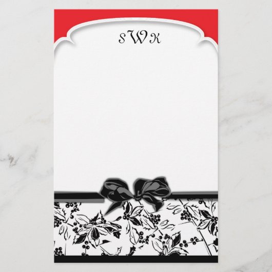 Red Holly Stationery Briefpapier (Voorkant)