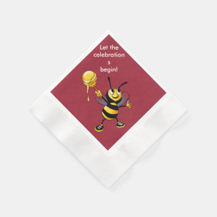 Red Honey Bee Rosh HaShana Servet