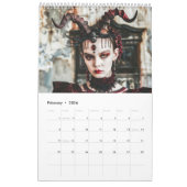 Red Horns, Black Hearts - Gothic Style Calendar Kalender (Feb 2026)