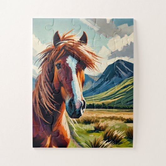 Red Horse 30 Piece Kids Puzzle (Vertical)