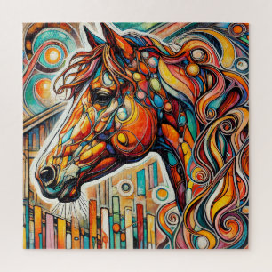 Red Horse 600 Piece Puzzle Carré