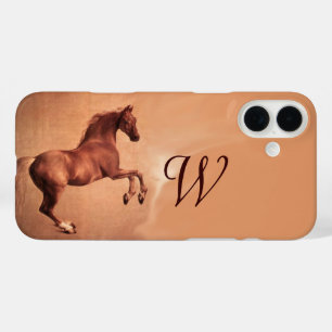 RED HORSE Antiek Pink Monogram iPhone 16 Plus Hoesje