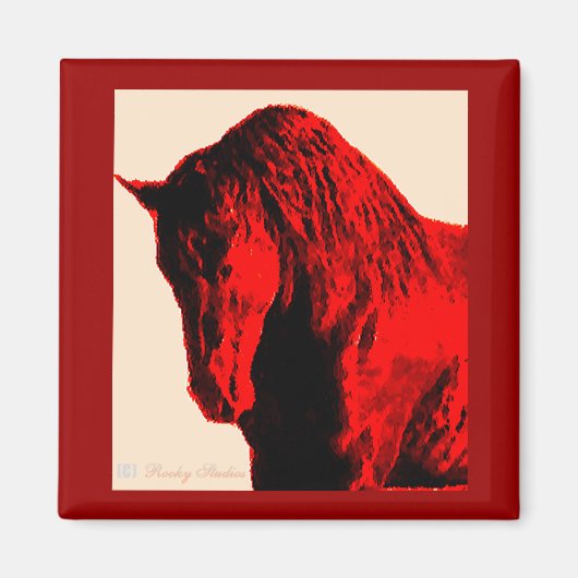 Red Horse Magnet Magneet (Voorkant)