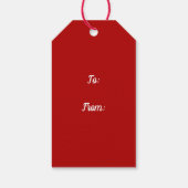 Red Horse Mane Abstract cadeau Label Cadeaulabel (Achterkant)