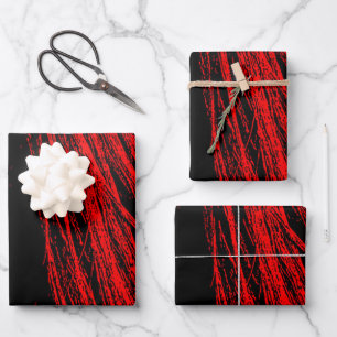 Red Horse Mane Abstract inpakpapier vellen