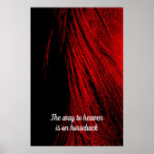 Red Horse Mane Abstract Poster (Voorkant)