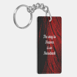 Red Horse Mane Abstract Quote Acryl Sleutelhanger