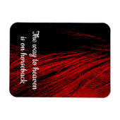 Red Horse Mane Abstracte soepele magneet (Horizontaal)