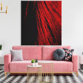 Red Horse Mane Abstracte Stretched Canvas Print (Insitu (Woonkamer))