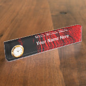 Red Horse Mane Bureau Abstrait Nom Plaque (Taille)