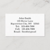 Red Horse Mane Cartes de visite Abstraits (Dos)