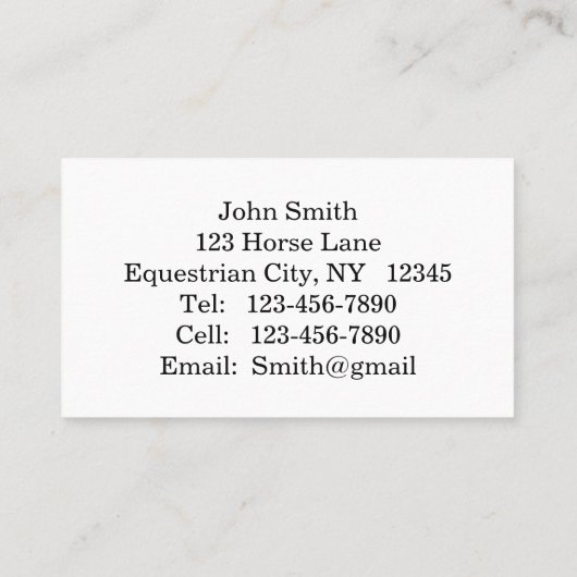 Red Horse Mane Cartes de visite Abstraits (Dos)