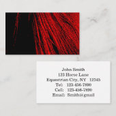 Red Horse Mane Cartes de visite Abstraits (Devant / Derrière)