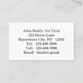 Red Horse Mane Cartes de visite photo Abstraits (Dos)