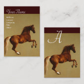 RED HORSE Monogram Gold Metallic Visitekaartje (Voorkant / Achterkant)