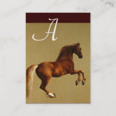 RED HORSE Monogram Gold Metallic Visitekaartje (Achterkant)