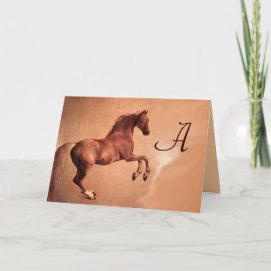 RED HORSE MONOGRAM NOTITIEKAARTJE