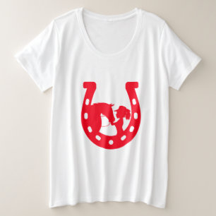 Red Horseshoe Girl and Horse