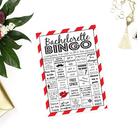 Red Hot Bachelorette Bingo, partijspel, uitdaging Kaart