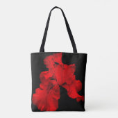 Red Hot Bearded Iris Abstract Flower Draagtas (Achterkant)