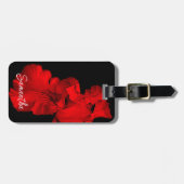 Red Hot-Bearded Iris-ventilator op maat Bagagelabel (Voorkant horizontaal)