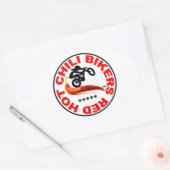 Red Hot Chili Bikers Ovale Sticker (Envelop)