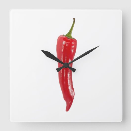Red Hot Chili-klok Vierkante Klok (Voorkant)