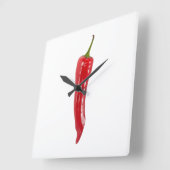 Red Hot Chili-klok Vierkante Klok (Hoek)