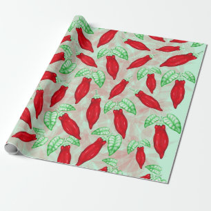Red Hot Chili Pepper Decorative Pattern Cadeaupapier