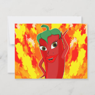 Red Hot Chili Pepper Diva Briefkaart