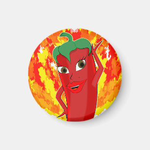 Red Hot Chili Pepper Diva Magneet