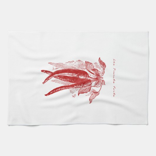 Red Hot Chili Pepper Print Kitchen Towel Theedoek (Horizontaal)