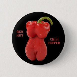 Red Hot Chili Pepper Ronde Button 5,7 Cm