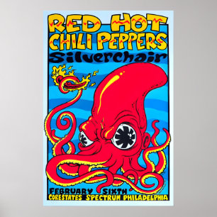 Red Hot Chili Peppers Poster Psychedelische Inktvi