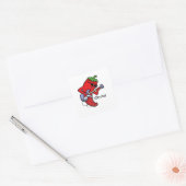 Red Hot Chili Rocker Vierkante Sticker (Envelop)