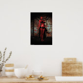Red Hot Devil Woman Pin-up Poster (Keuken)