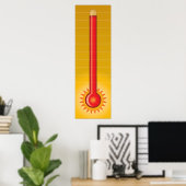 Red Hot Goal Thermometer Poster (Thuiskantoor)