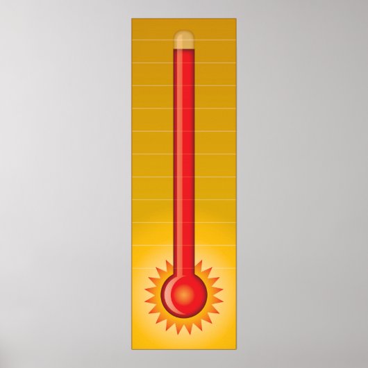 Red Hot Goal Thermometer Poster (Voorkant)