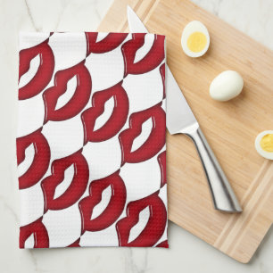 Red Hot Lips Kitchen Towel Theedoek