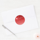 Red Hot Love Ronde Sticker (Envelop)