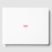 Red Hot Love Typography Mariage Livre d'invité (Recto)