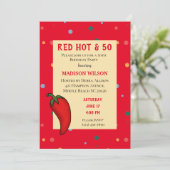 Red Hot Pepper 50e verjaardag Kaart (Staand voorkant)