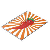 Red Hot Pepper Diva Faux Embroidery Print Notitieboek (Linkerzijde)